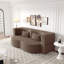 Canapé-lit moderne avec 2 coussins, canapé-lit convertible en tissu rembourré de mousse, matelas pliant double de 15 po pour le salon, lit d'invité, salle de jeux, aucun assemblage requis, brun-124120734