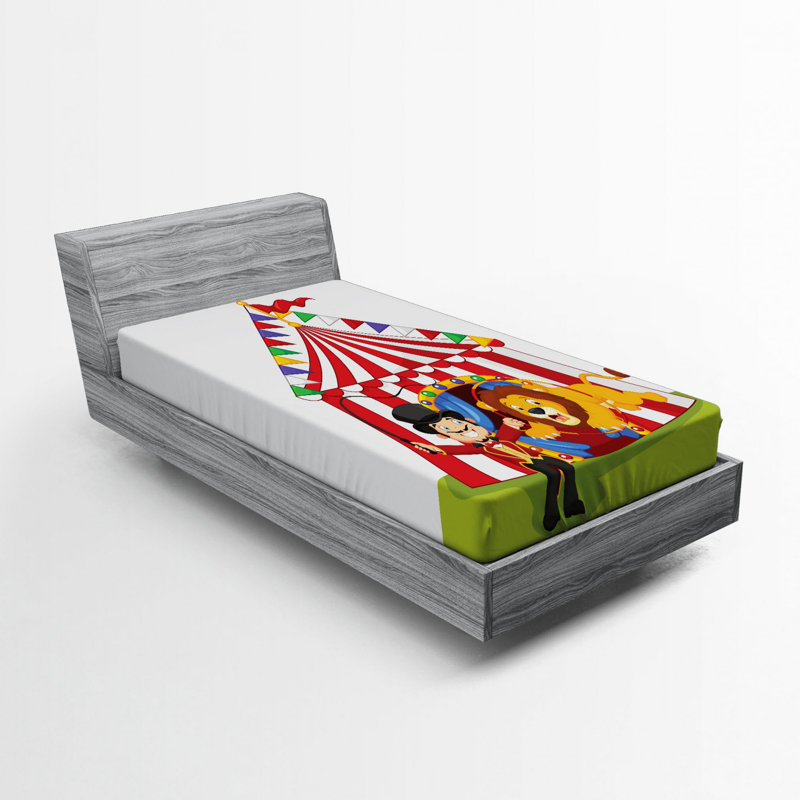Circus Microfiber Patterned Fitted Sheet, Twin XL Fitted Sheet