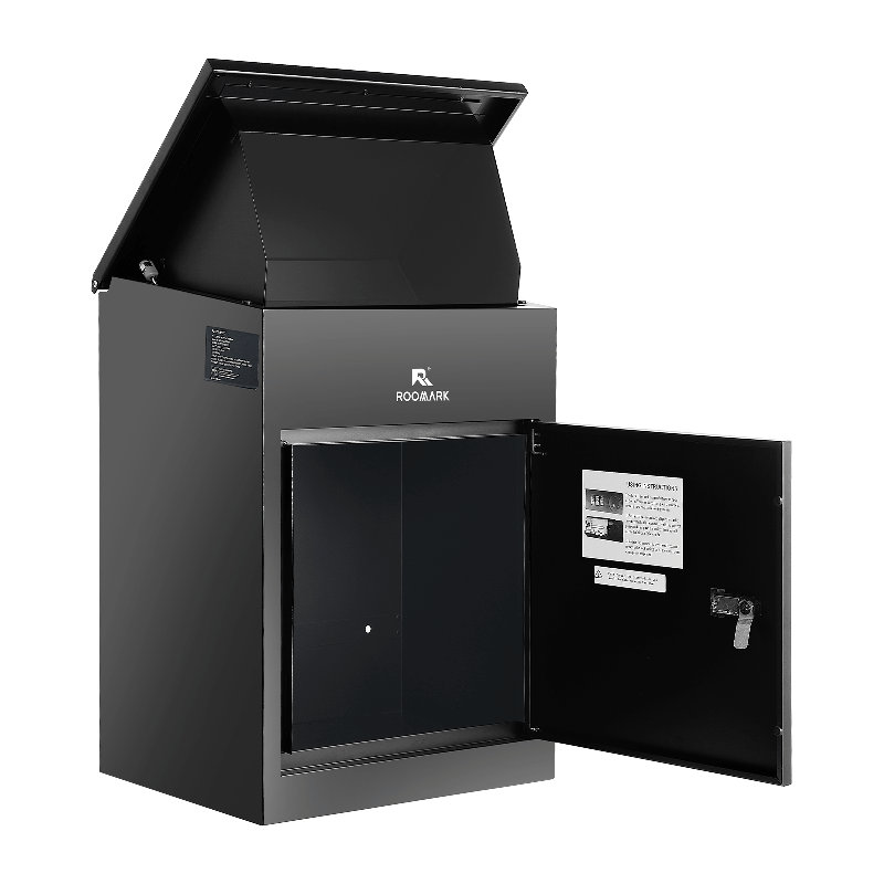 Roomark Parcel Drop Boxes For Outside 22.83" X 17.32" X 13.78", Durable Galvanized Steel, Theft-Deterrent Design, Water-Resistant, Anti-Scratch Outdoor Mailbox With Coded Lock For Porch Or Curbside