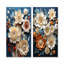 Jardin zen beige et bleu - Ensemble de 2 impressions sur toile de plantes-833540995-833540998
