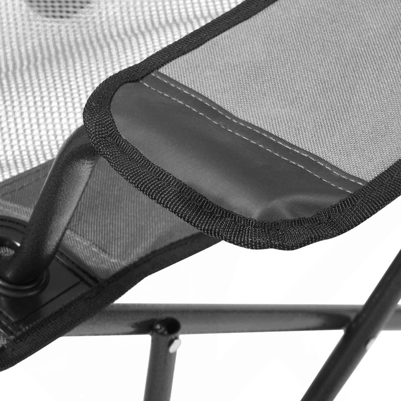 Fauteuil de camping inclinable, inclinable et réglable à 4 positions avec appui-tête et repose-pieds, supporte 220 lb