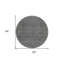 Tapis d'intérieur rond lavable abstrait gris anthracite 8 pi
