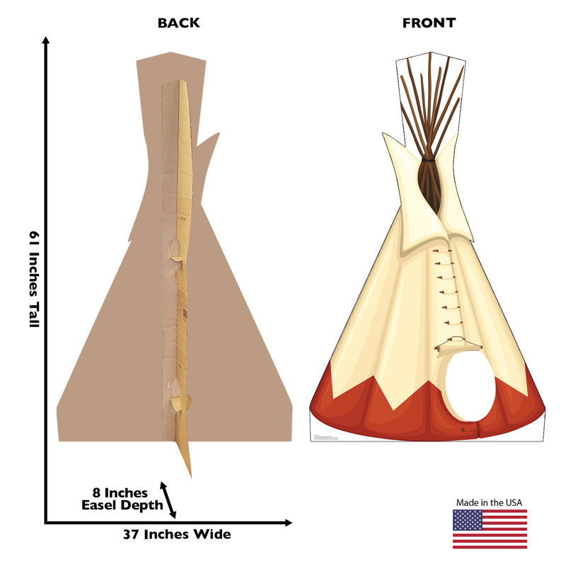 Life-Size Tipi Cardboard Cutout with Easel Back