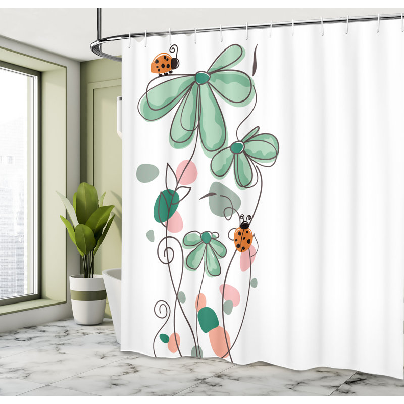 Ensemble de rideau de douche Kids, 69"H x 75"W, Vert jade