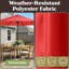 Parasol de patio rond de 9 pi avec base lestée de 19 lb - Parasol d'extérieur à manivelle et auvent ventilé pour abat-jour - pour terrasse, balcon, porche, cour ou piscine par Pure Garden (orange)-1883649453