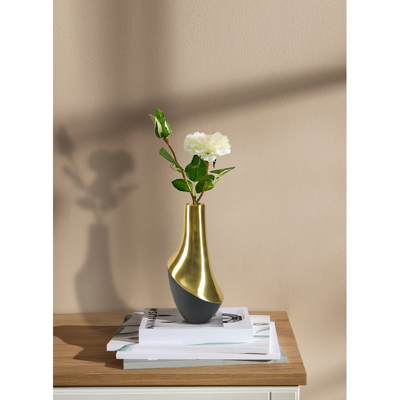 Siebolt Stainless Steel Table Vase, 12" H x 7" W x 7" D