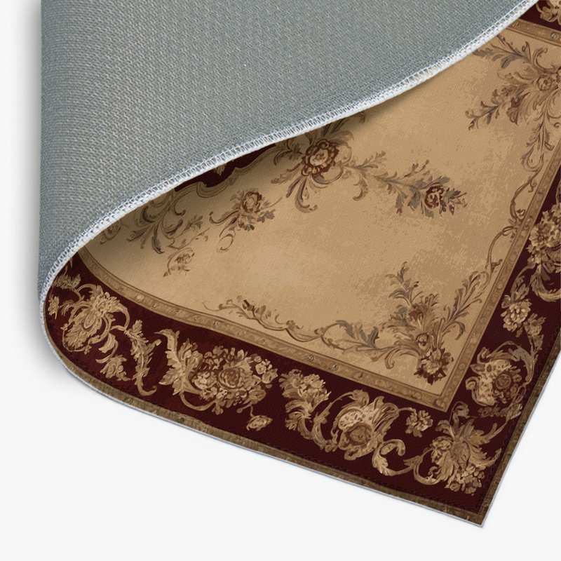 Tapis d'intérieur et d'extérieur brun français, Rectangulaire 2 pi x 3 pi