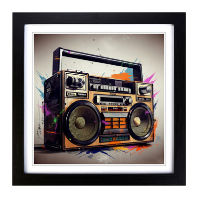 Boombox Digital Art - Framed Print