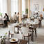 Ensemble de table de salle à manger 5 pièces en bois massif avec chaises rembourrées empilables pour la cuisine et la salle à manger-1076356246