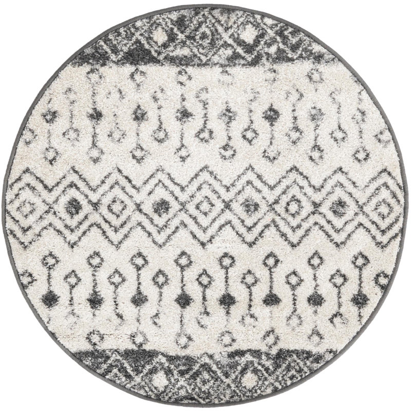 Abstract Indoor Rug, Round 3'3"
