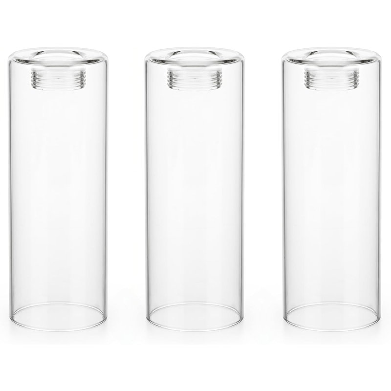 16 cm H Cylinder Glass Lamp Shade in Clear