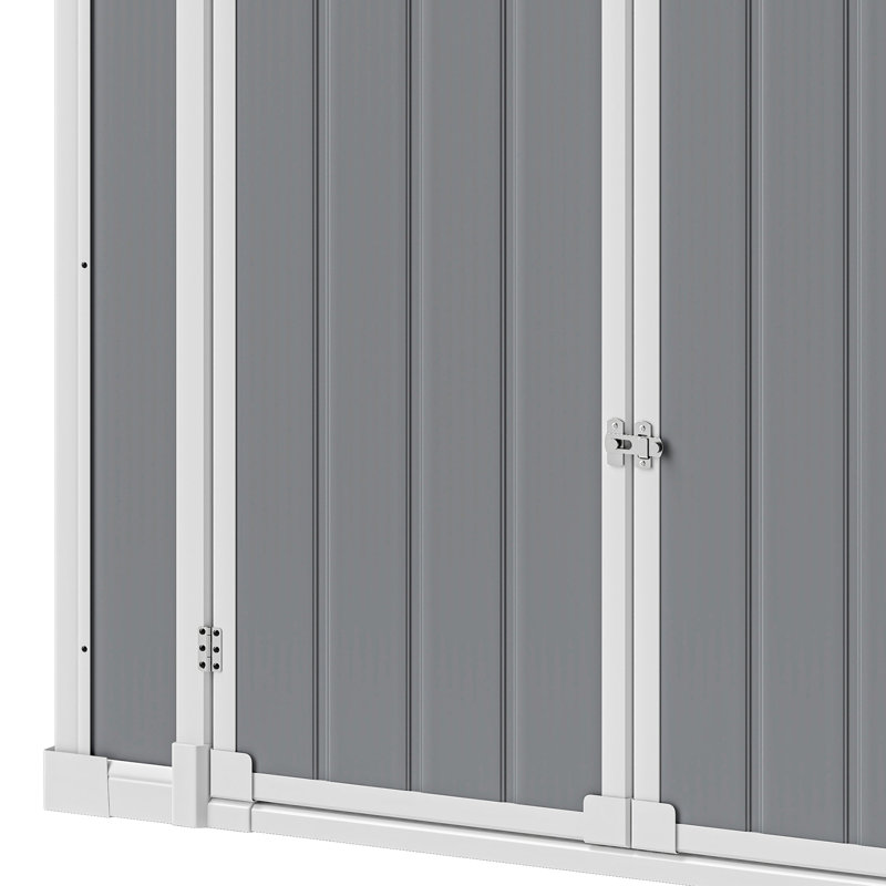 Remise de rangement horizontale en résine de 4,7 pi x P 3,7 pi, H 43,31 po x l 56 po x P 29,5 po