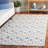 Ebony Hand Tufted Wool/Cotton Geometric Rug in Ivory/Blue-95854470