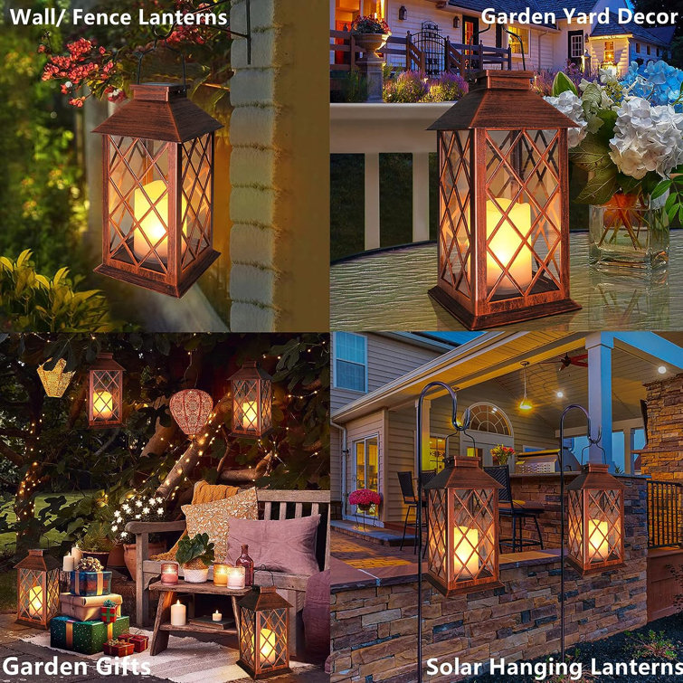 14'' Solar Powered Integrated LED Outdoor Lantern