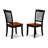 5 Piece Kitchen Table & Chairs Set Includes a Round Dining Room Table with Pedestal and 4 Dining Chairs, Black & Cherry-692430182
