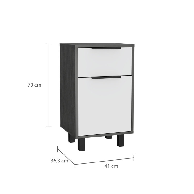Geani 41cm W Manufactured Wood Bedside Table