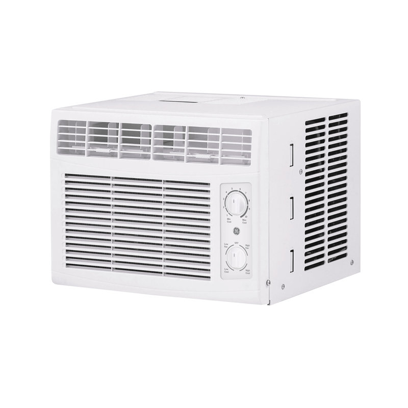 Climatiseur de fenêtre mécanique Ge 5 000 Btu pour les petites pièces jusqu'à 150 pieds carrés - Awas05Bwfc