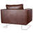 Cube Armchair with Chrome Feet Leather-883914462
