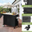 Table de barbecue extérieure avec évier et comptoir pliable, îlot de cuisine en métal, roulettes de chariot, acier inoxydable 304, évier multifonction, roulettes pivotantes à 360° avec verrouillables, rangement, table de travail, pour jardin.