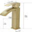 Robinet de salle de bain brossé or - Type de cartouche, robinet de plomberie en alliage d'aluminium contemporain