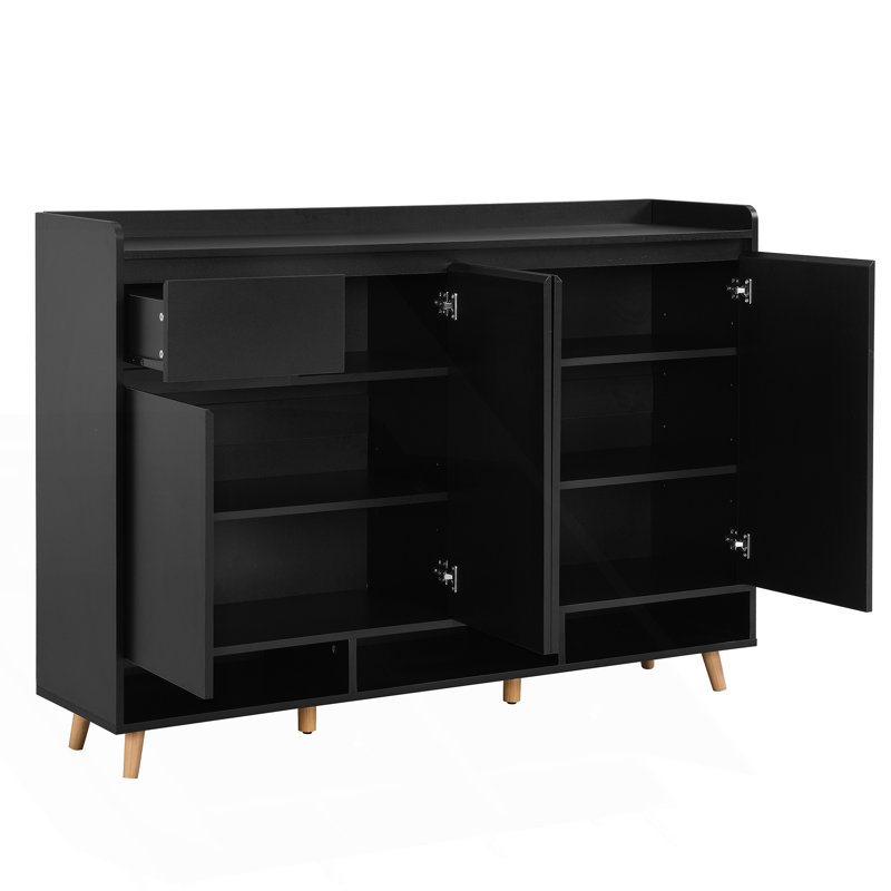 Buffet contemporain avec tablettes réglables et buffet de rangement