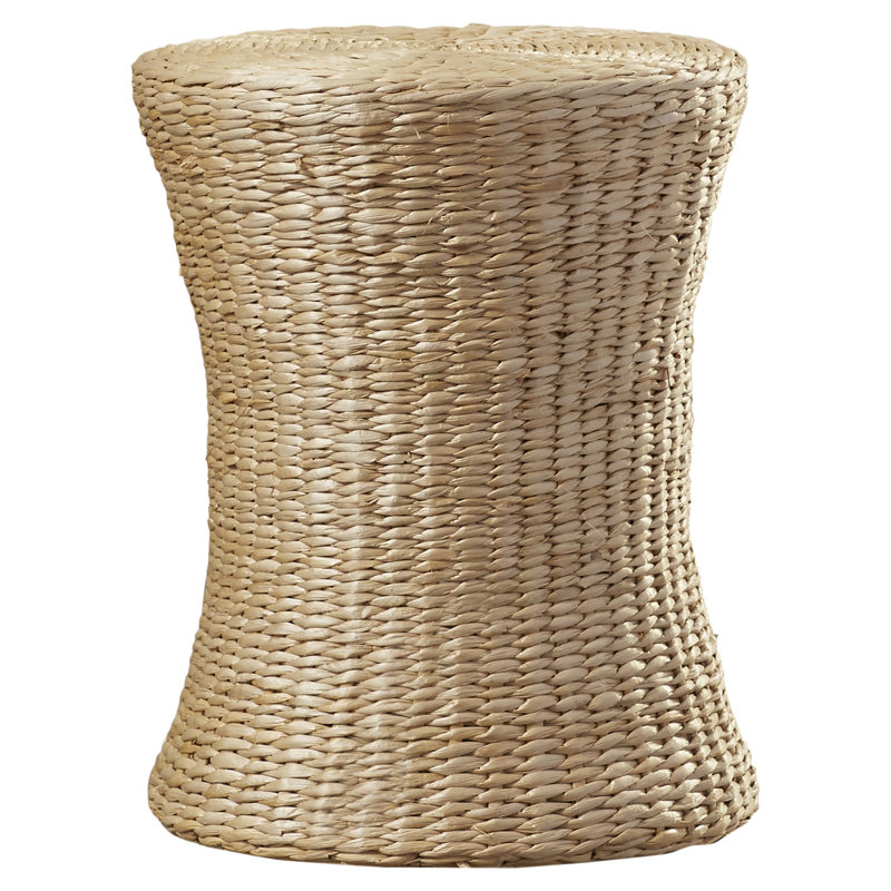 Rattan Accent Stool, Natural