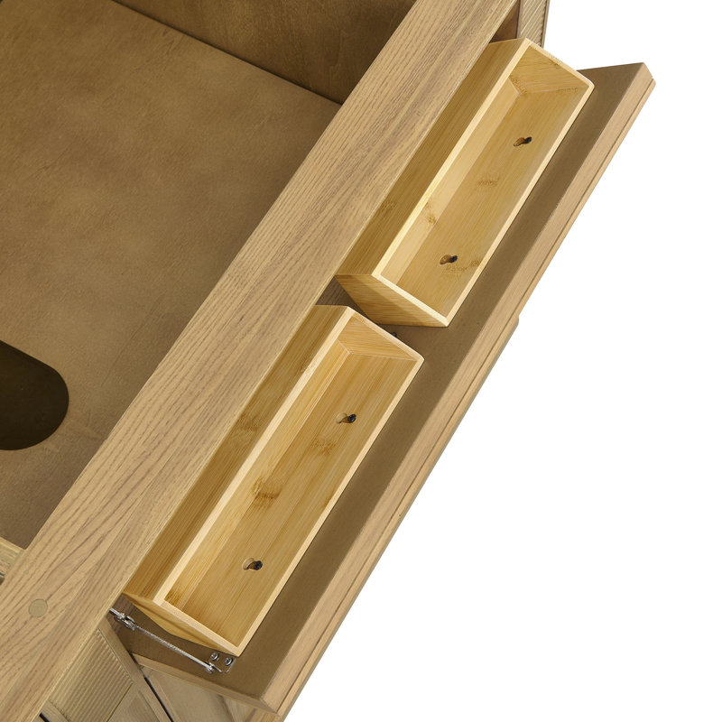 Lorelai 72'' W Double Vanity, Light Natural Oak, White Zeus, Single-Hole