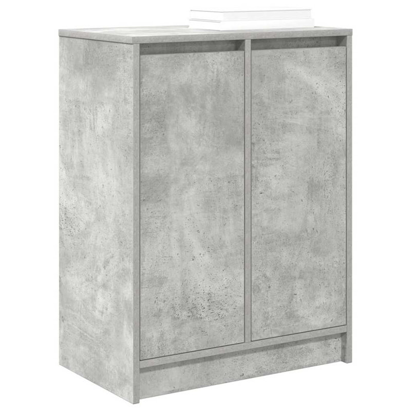 8 Pair Shoe Storage Cabinet, Concrete Grey