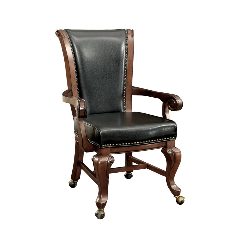 26.4" W Transitional Arm Chair (2/CTN), Brown Cherry