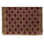 Tapis Karapinaire à motif floral en treillis brun et rouge