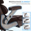 Grande chaise de bureau ergonomique Maurica 500 lb, chaise de bureau à domicile avec accoudoirs et dossier réglables-2079860439