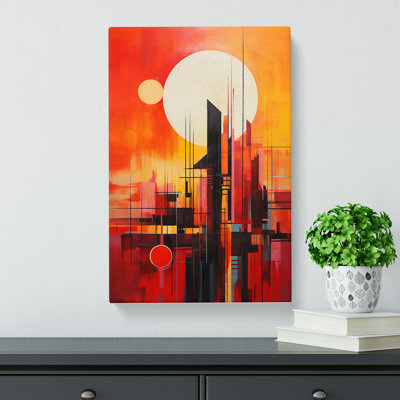 Sunrise Constructivism - Wrapped Canvas