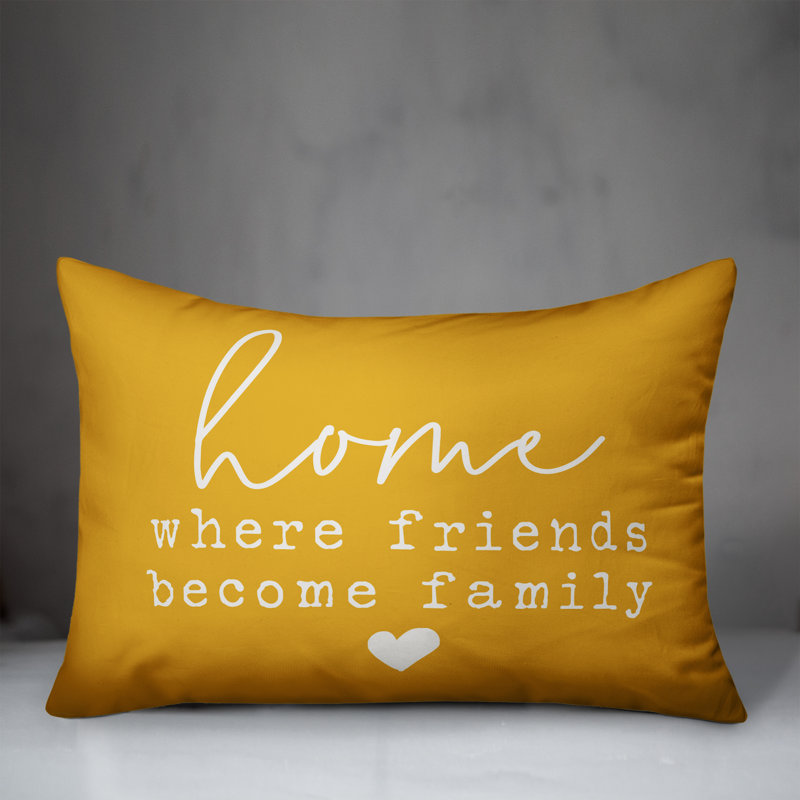  Housse et insert de coussin rectangulaire d'extérieur Home Home Friends Friends, Jaune