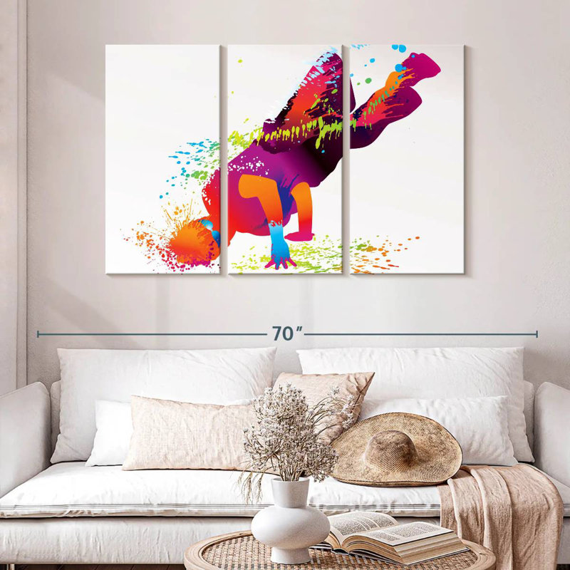Enn Breakdancing Abstract, 32" H x 50" W