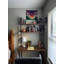 Décoration de bureau de style industriel, bureau d'ordinateur avec tablettes de rangement à 2 niveaux, bureau d'ordinateur pour bibliothèque, poste de travail d'écriture avec huche pour bureau à domicile-488164382-488164381