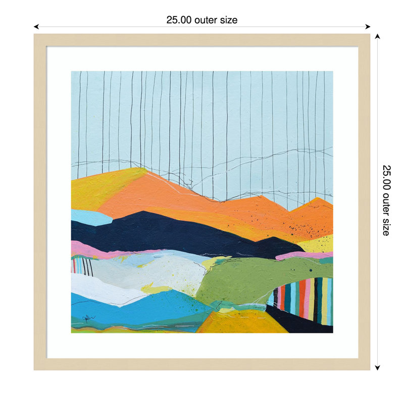«Colorfield No. 15» par Jan Weiss, impression sur bois encadrée, H 25 po x l 25 po