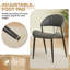 Ensemble de 2 chaises de salle à manger en polyuréthane, chaises d'appoint modernes avec coutures à oreilles, chaises de cuisine rembourrées pour petits espaces, dossier incurvé confortable avec pieds en métal noir robuste (gris)-965112960