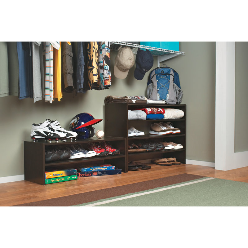 Range-chaussures empilable pour organiser six paires de chaussures, Espresso