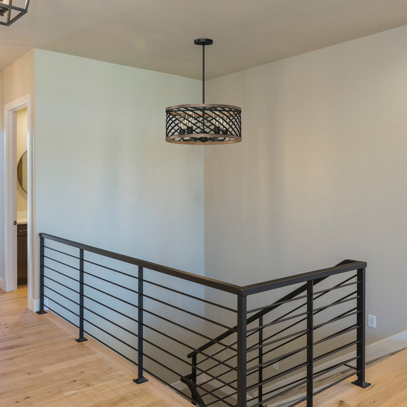 5 - Light Dimmable Drum Chandelier
