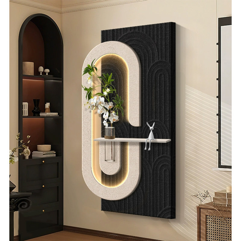 Lampe murale à DEL de style minimaliste avec des pots de plantes pour la culture de l'eau comme œuvres d'art suspendues