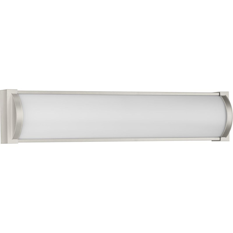 Éclairage de salle de bain 1 lumière DEL à intensité variable, Nickel brossé