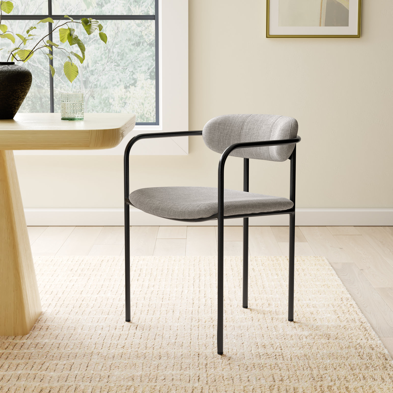 Belarus Armchair, Gray, Black