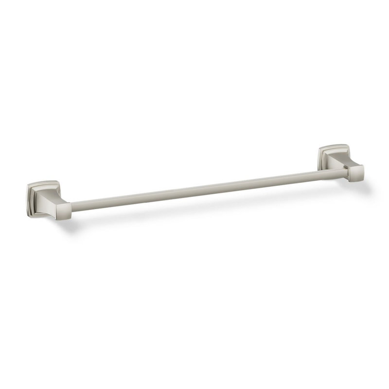 Barre à serviettes murale Riff, Nickel poli éclatant, L 24 po