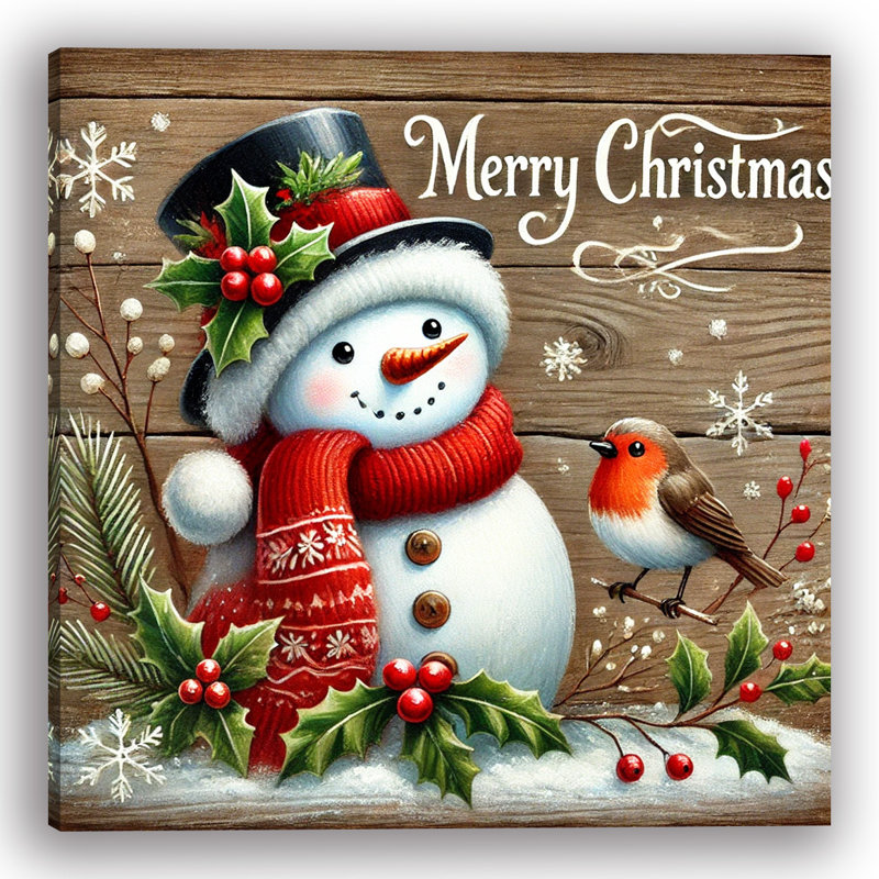 Art sur toile Premium Winter Wonderland, H 12 po x l 12 po x P 1 po