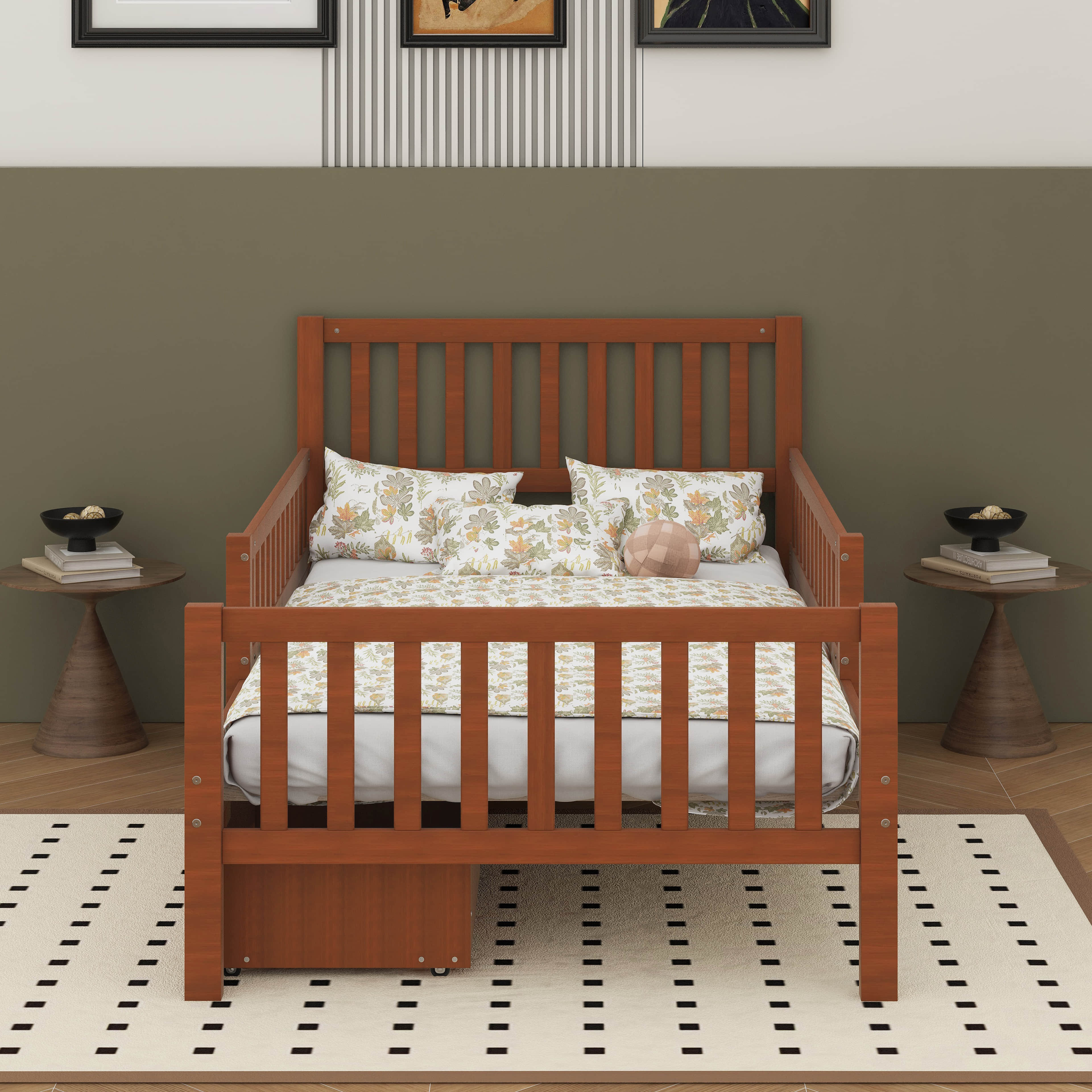Mercer41 Twin Size Wood Platform Bed With Two Storage Drawers - Wayfair ...