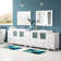 Boyette 108'' Double Bathroom Vanity with Ceramic Top with Mirror