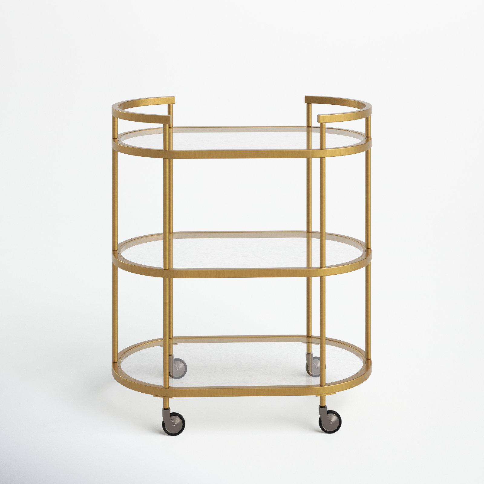 Rosario Metal Bar Cart, Brass