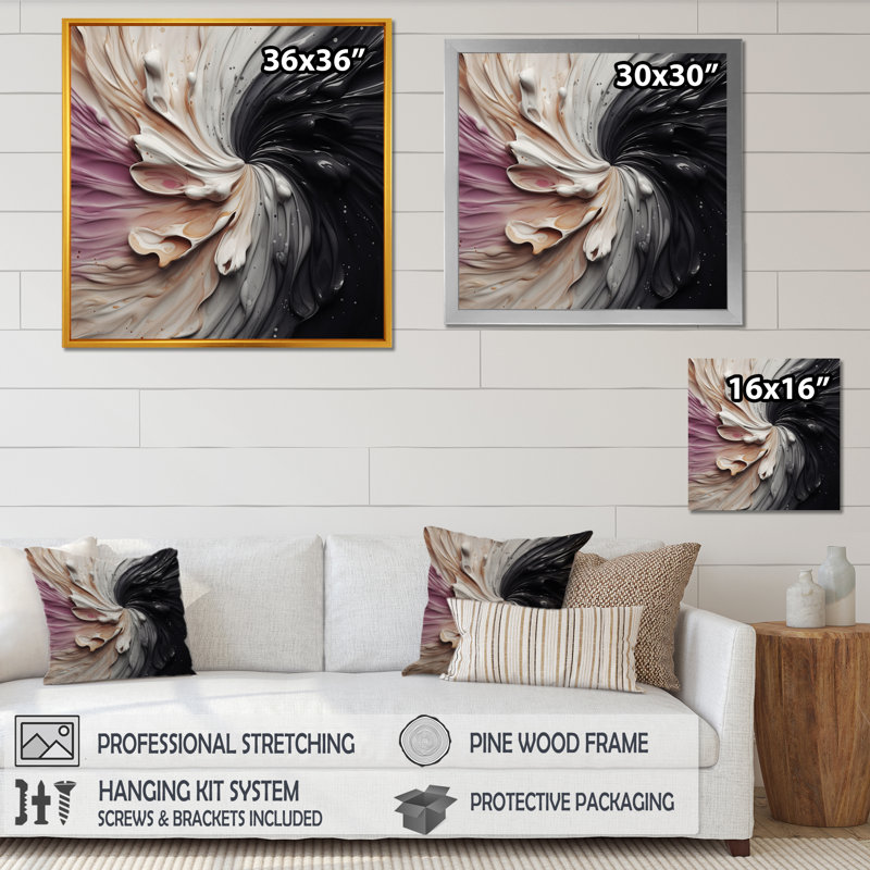 «Wampsville Delicate Brushstrokes Abstract II», reproduction sur toile, Toile tendue, H 36 po x l 36 po x P 1,5 po