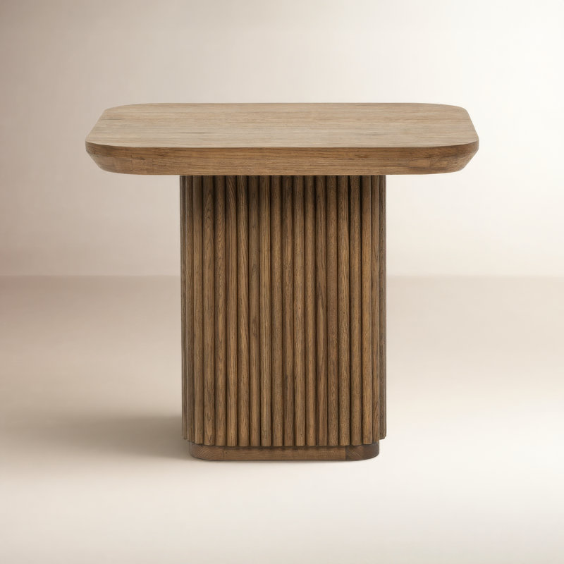 Vander Solid Wood End Table, Tawny Brown
