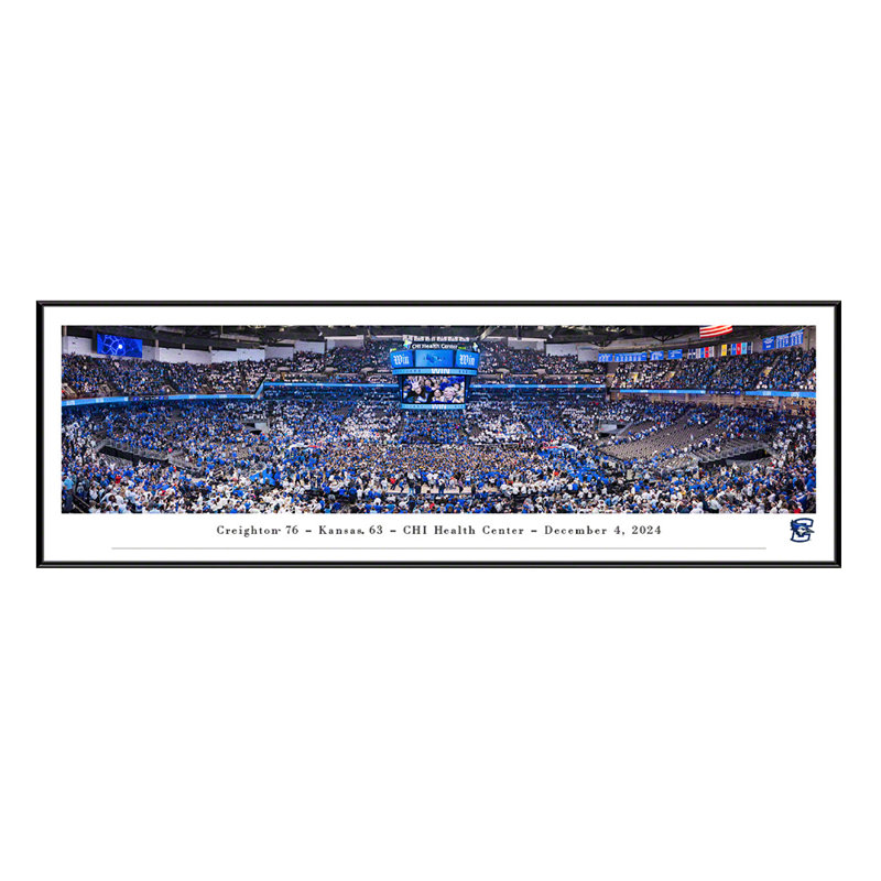 Affiches et impressions encadrées Creighton Bluejays Basketball, Cadre noir, Pas de tapis